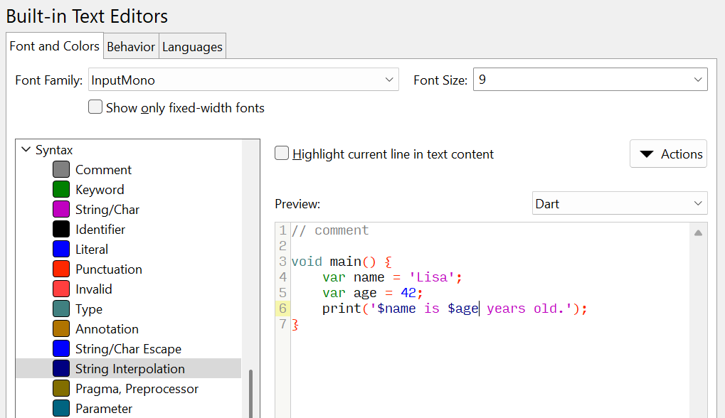 New syntax colorings have been added, multiple improved
